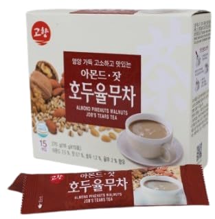 Korean Kudzu (Arrowroot) Tea Mix 칡차 Traditional Herbal Drink Powder with Kudzu Root | Instant Stick Packs, Easy to Brew | Naturally Caffeine-Free | DAHLORE (Yulmu (Job’s Tears))