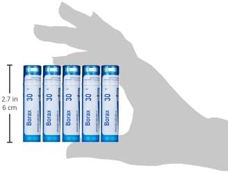 Boiron Homeopathic Medicine Borax, 30C Pellets, 80-Count Tubes (Pack of 5)