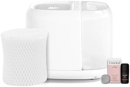 Canopy Large Room Humidifier, White, Large Room Humidifier, Large Living Space, 36HR Run Time, 5.5L Tank - Includes Canopy Humidifier Plus, Diffusion Well, Unwind Aroma, Filter, Power Cord & Adapter