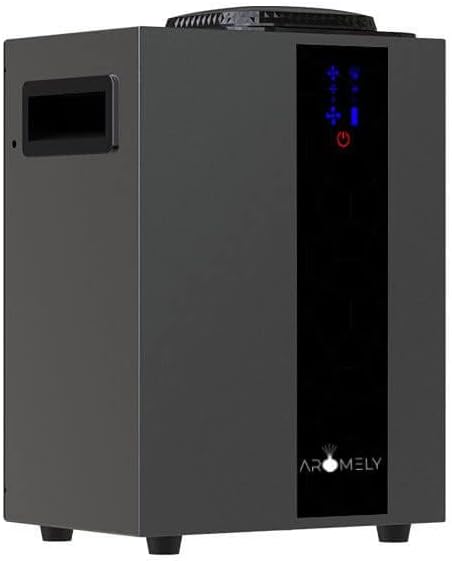 Aromely Smart Bluetooth HVAC Scent Diffuser, Aromatherapy Nebulizing Waterless Diffuser for Home, Office, Large Room, App Controlled Perfect Aroma Diffuser Up to 4,000 SQFT - Black