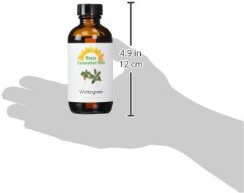 Sun Essential Oils - Wintergreen 4oz Bottle for Humidifier, Diffuser, Aromatherapy, Soap and Candle Making - Aromatherapy Oil