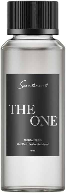 Scentiment Diffuser Oil - The One | Inspired by Luxury Five Star Hotel Lobby Scent | Aromatherapy Fragrance Oil | Notes of Cardamom, Leather, Lemon with Cinnamon & Sandalwood (120ml)