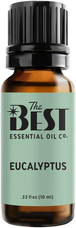 The Best Eucalyptus Essential Oil- Premium Grade- 100% Pure & Natural for Aromatherapy, Diffuser, Spa, Massage, Air Freshener- 10 ml (.33 fl oz)