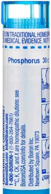 Boiron Homeopathic Phosphorus, 30C Pellets, 80-Count Tubes (Pack of 5)