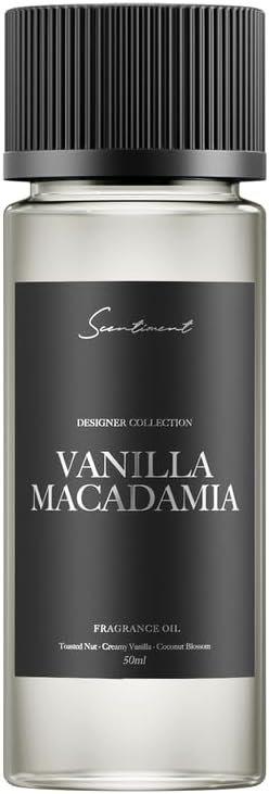 Scentiment Diffuser Oil - Vanilla Macadamia Fruit | Home Aromatherapy Fragrance Oil (50ml)