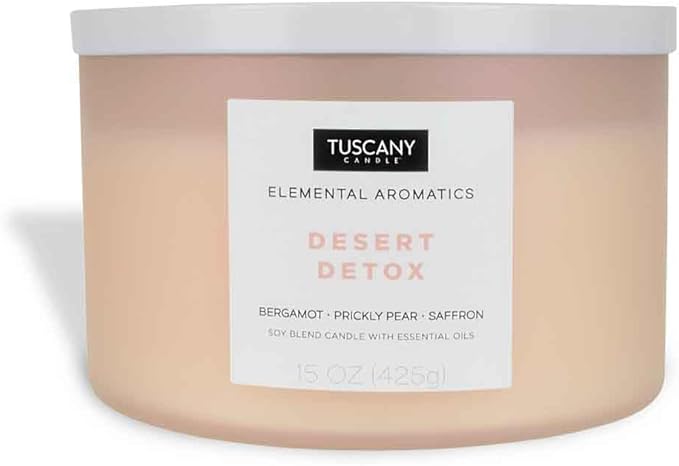 Tuscany Candle Desert Detox: Bergamot Scented Aromatherapy Candle, 15 oz