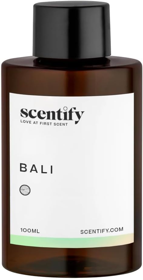 Scentify Bali Aroma Oil Refill Scent for Oil Diffusers - Lemon, Green, Amber, Musk, Woody Scents - Luxurious Relaxing Aromatherapy Diffuser Fragrance 100ml, 3.38 oz