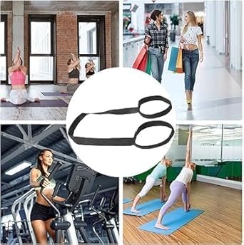 Gryshanyun Yoga Mat Carrier with Adjustable Non-Slip Strap, Nylon Fitness Mat Holder Doubles as Resistance Band for Pilates, Stretching and Gym Exercises
