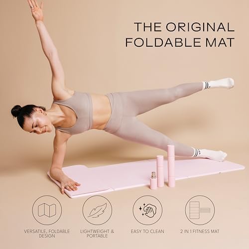 Stakt The Original Foldable Yoga Mat, Premium Fitness & Multi-Purpose Workout Mat with Non-Slip Surface, Portable & Lightweight for Studio or Home Use, As Seen on Shark Tank