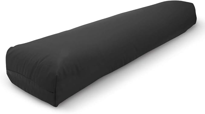 Bean Products Yoga Bolster - Made in The USA with Eco Friendly Materials - Studio Grade Pranayama Support Cushion That Elevates Your Practice & Lasts Longer - Natural Cotton, Hemp or Vinyl