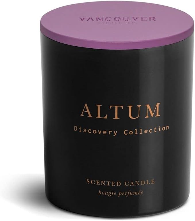 Vancouver Candle Co. Altum Discovery Candle – Non-Toxic Soy Wax Aromatherapy Candle – Handmade with Natural Essential Oil – Strong Scented, Long Lasting 10 Ounce Jar Candle with Gift Box