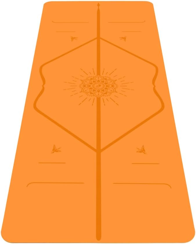 Liforme Special Yoga Mat – Free Yoga Bag Included - Patented Alignment System, Warrior-like Grip, Non-slip, Eco-friendly, Sweat-Resistant, Long, Wide, 4.2mm thick mat for comfort
