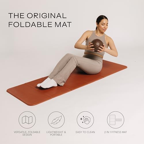 Stakt The Original Foldable Yoga Mat, Premium Fitness & Multi-Purpose Workout Mat with Non-Slip Surface, Portable & Lightweight for Studio or Home Use, As Seen on Shark Tank