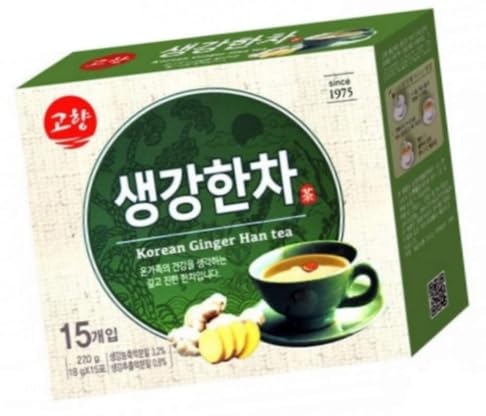 Korean Ginger Tea Mix 생강한차 Traditional Herbal Drink Powder with Ginger Root & Honey | Instant Stick Packs, Easy Hot Brew | Naturally Caffeine-Free | DAHLORE