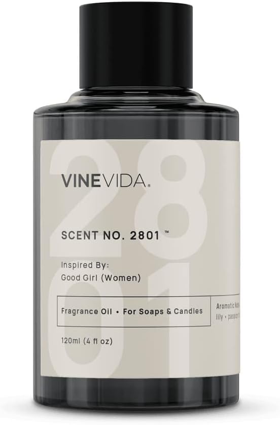 VINEVIDA [120mL] Good Girl (Women) Fragrance Oil for Candle Making - Natural Candle Oil Scents - Soap Making Essential Oil - Made in USA