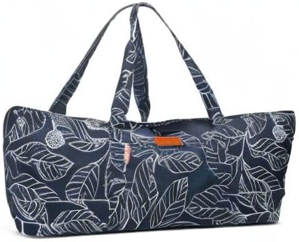 ELENTURE Large Yoga Mat Bag for Women Men, Travel Gym Bag for Pilates Office Beach Workout, Yoga Mat Tote Carrier with Mat Strap for 1/4" 1/2" Thick Exercise Yoga Mat