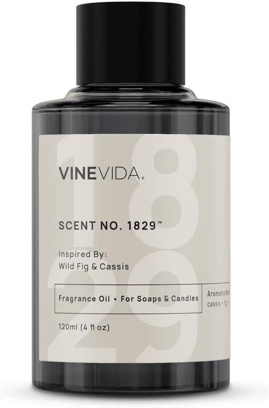 VINEVIDA [120mL] Wild Fig & Cassis Fragrance Oil for Candle Making - Natural Candle Oil Scents - Soap Making Essential Oil - Made in USA