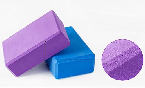 EXERZ Yoga Blocks 2 pack, Gym Blocks, Exercise Workout Fitness Bricks, Pilates Stretch Handstand Non-Slip