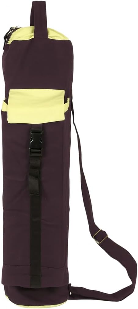 KNK Yoga Mat Bag Cotton Canvas Cover – Extra Large Yoga Tote with Adjustable Strap, Multi-Functional Pockets for Water Bottle, Towel, Blocks & Wallet – Durable Thick Canvas Mat Holder
