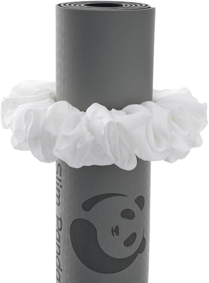 Slim Panda Yoga Mat Scrunchie,Style & Cute Mat Strap,Stretchable Velvet Fabric Fits All Standard Yoga Mats (mat not included)