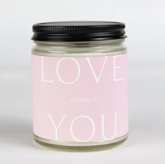 Fontana Candle Co. Celebration Collection, Love You Always – 9oz Scented Candle with Beeswax, Coconut Oil & Essential Oils – Wood Wick, Clean Burn – Non-Toxic Candles for Home & Room Décor