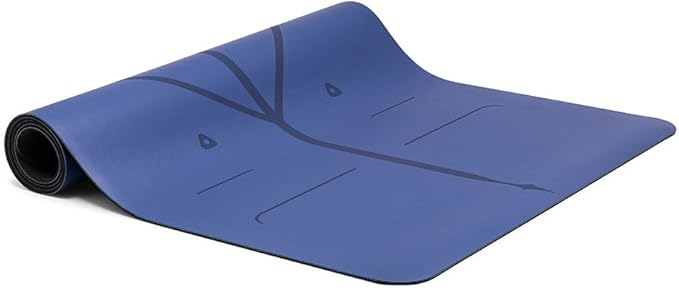 Liforme Original Yoga Mat – Free Yoga Bag Included - Patented Alignment System, Warrior-like Grip, Non-slip, Eco-friendly, sweat-resistant, long, wide, 4.2mm thick mat for comfort