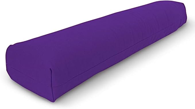 Bean Products Yoga Bolster - Made in The USA with Eco Friendly Materials - Studio Grade Pranayama Support Cushion That Elevates Your Practice & Lasts Longer - Natural Cotton, Hemp or Vinyl