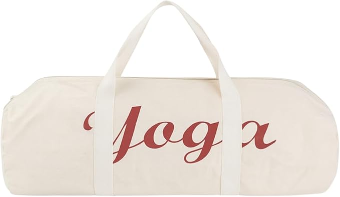 KNK Canvas Cotton Yoga Mat Bag with Strap – Ecofriendly, Durable, Washable Yoga Mat Carrier Cover