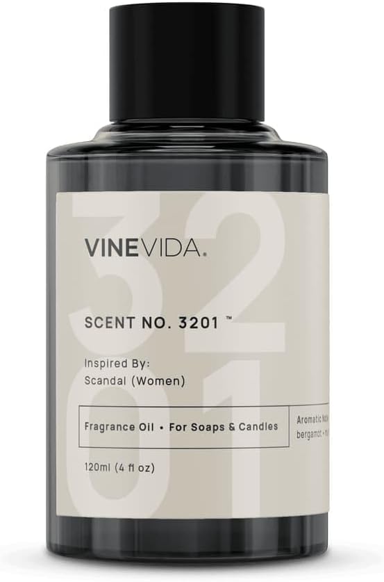 VINEVIDA [120mL] Scandal (Women) Fragrance Oil for Candle Making - Natural Candle Oil Scents - Soap Making Essential Oil - Made in USA