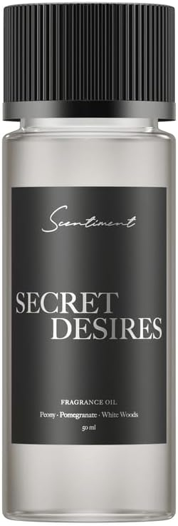 Scentiment Diffuser Oil - Secret Desires | Aromatherapy Fragrance | Inspired by 5-Star Hotels | Notes of Lemon Crème, Vanilla, Raspberry, Pomegranate & Peony (50 mL)