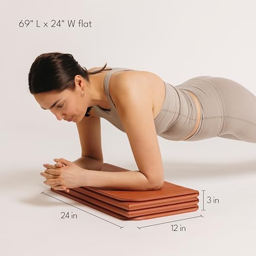 Stakt The Original Foldable Yoga Mat, Premium Fitness & Multi-Purpose Workout Mat with Non-Slip Surface, Portable & Lightweight for Studio or Home Use, As Seen on Shark Tank