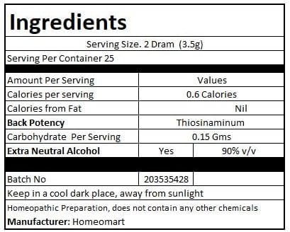 Homeomart.com Thiosinaminum Homeopathy Pellets (Pills) in 30C Potency, Pack of 3
