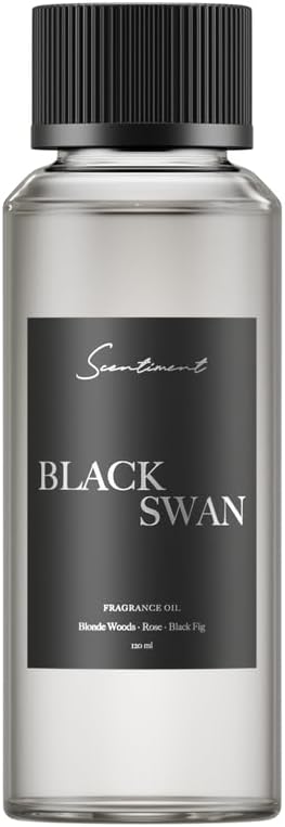 Scentiment - Black Swan Hotel Diffuser Oil | Aromatherapy Home Fragrance | Luxurious Scent with Notes of Blonde Woods, Rose, Black Fig (120 mL)