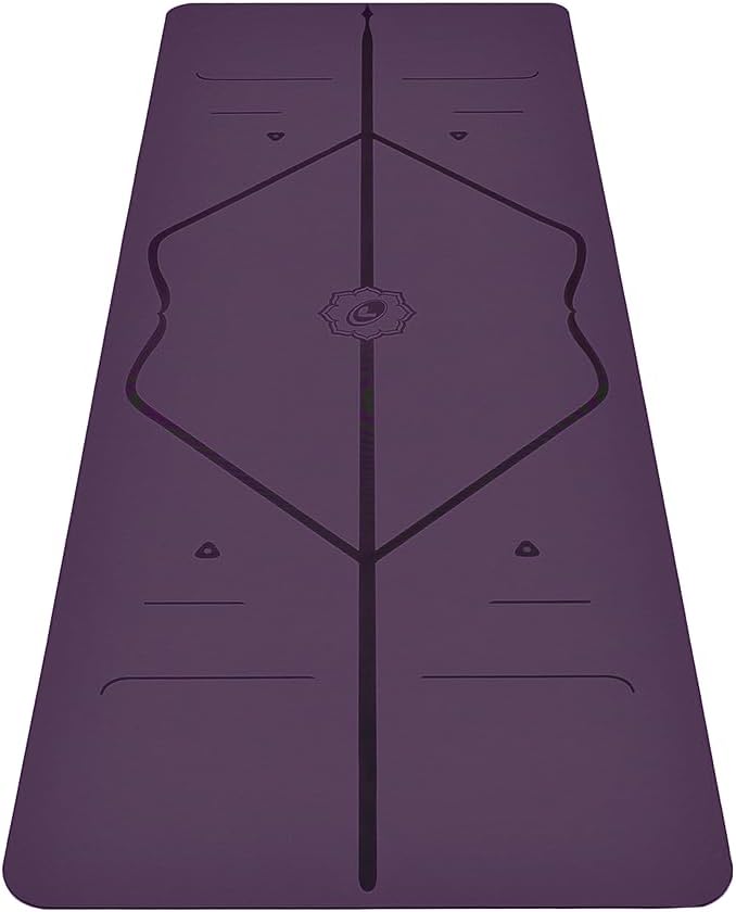 Liforme Original Yoga Mat – Free Yoga Bag Included - Patented Alignment System, Warrior-like Grip, Non-slip, Eco-friendly, sweat-resistant, long, wide, 4.2mm thick mat for comfort