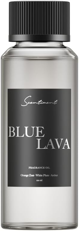Scentiment Diffuser Oil - Blue Lava Designer Collection | Aromatherapy Home Fragrance | Luxurious Scent with Notes of Lime, Orange Zest, Cassis, Green Leaves (120 mL)