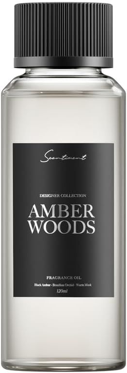 Scentiment Diffuser Oil - Amber Woods | Home Aromatherapy Fragrance Oil (120ml)