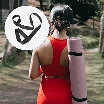 Gryshanyun Yoga Mat Carrier with Adjustable Non-Slip Strap, Nylon Fitness Mat Holder Doubles as Resistance Band for Pilates, Stretching and Gym Exercises