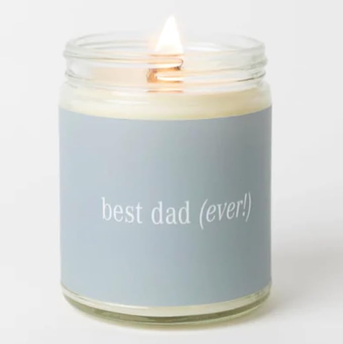 Fontana Candle Co. Celebration Collection, Best Dad Ever – 9oz Scented Candle with Beeswax, Coconut Oil & Essential Oils – Wood Wick, Clean Burn – Non-Toxic Candles for Home & Room Décor