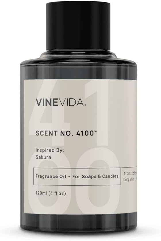 VINEVIDA [120mL] Sakura Fragrance Oil for Candle Making - Natural Candle Oil Scents - Soap Making Essential Oil - Made in USA