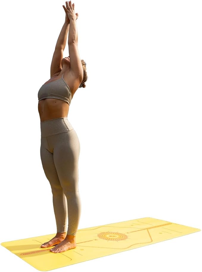 Liforme Printed Yoga Mat Collection - Free Yoga Bag Included - Patented Alignment System, Warrior-like Grip, Non-Slip, Eco-friendly, Sweat-resistant, Long, Wide and Thick for Comfort