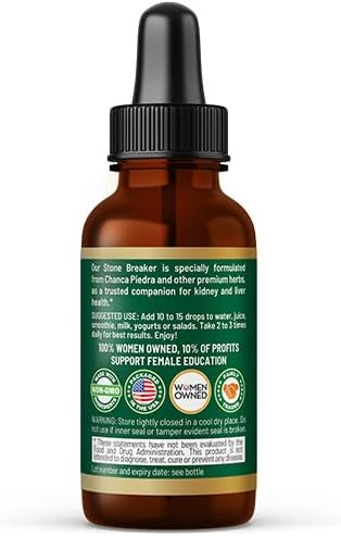 Herbal Goodness Chanca Piedra Stone Breaker Liquid Extract 1 fl.oz - Kidney & Gallbladder Cleanse Support Supplement with Cranberry, Uva Ursi & Astragalus for Urinary Tract Health Non-GMO, Vegan Drops