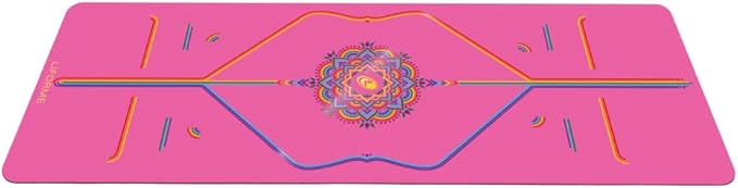 Liforme Printed Yoga Mat Collection - Free Yoga Bag Included - Patented Alignment System, Warrior-like Grip, Non-Slip, Eco-friendly, Sweat-resistant, Long, Wide and Thick for Comfort