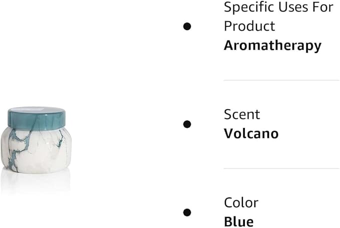 Capri Blue Modern Marble Jar Candles - Luxury Scented Candles for Home - Long Lasting Soy Wax Blend - Scented Home Decor Gifts - Volcano (8 oz)