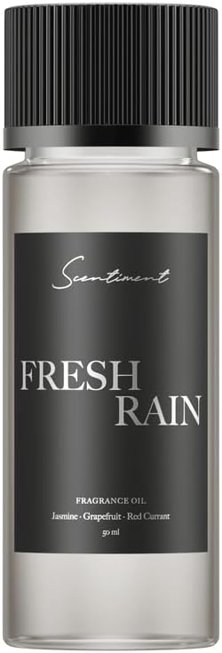 Scentiment Diffuser Oil - Fresh Rain | Aromatherapy Home Fragrance |Inspired by Luxury Five Star Hotels | Luxurious Scent with Notes of Fresh Grapefruit and Crisp Red Currant (50 mL)
