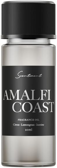 Scentiment Diffuser Oil - Amalfi Coast | Aromatherapy Fragrance | Inspired by Luxury Five Star Hotels | Notes of Bergamot, Lemongrass, Jasmine, Lily, Magnolia & Koa Wood (20 mL)