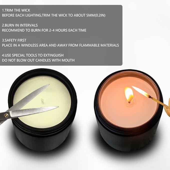 Vanilla Scented Candle,7oz(200g),Natural Soy Wax,Fall Candle,Aromatherapy Candles,Home Decorations,Romantic Present,Stress Relief and Relax Gift for Men and Women (7oz(200g), Vanilla)