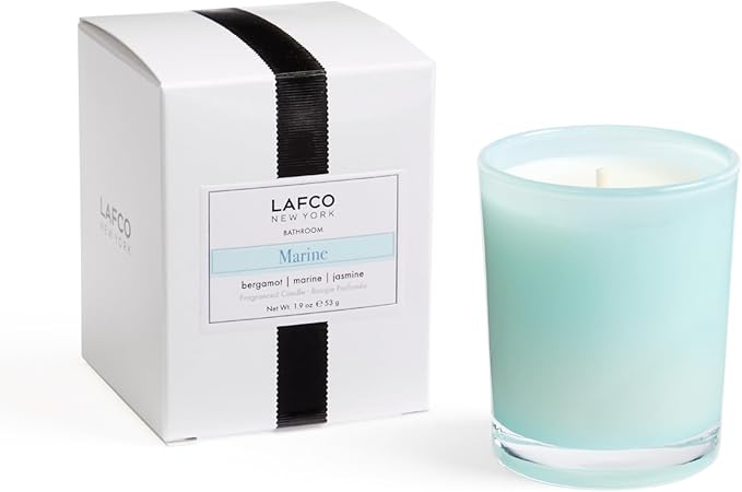 LAFCO New York Votive Candle, Marine - 1.9 oz - 20-Hour Burn Time - Reusable Glass Vessel - Made in The USA