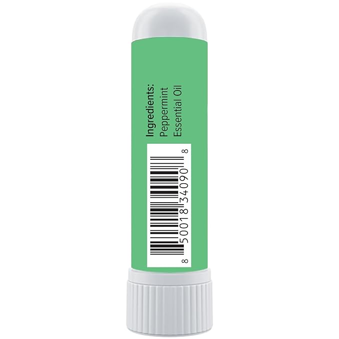 MOXE Peppermint Essential Oil Nasal Inhaler, Therapeutic No-Mess Aromatherapy, Cooling, Refreshing, Invigorating, Uplifts Mood and Positivity, Pure and Undiluted, Made in USA (1 Pack)
