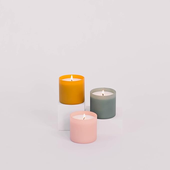 Calyan Wax Co. Dignity Series Scented Candle Gift Set - 6 Scented Candles - 35 Hour Burn - Luxury Non Toxic Soy Wax Candles - Long Lasting Colorful Ceramic Jar Candle for Home - 5.3oz