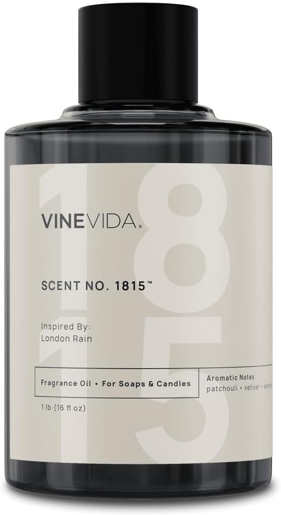 VINEVIDA [16oz] London Rain Fragrance Oil for Candle Making - Natural Candle Oil Scents - Soap Making Essential Oil - Made in USA